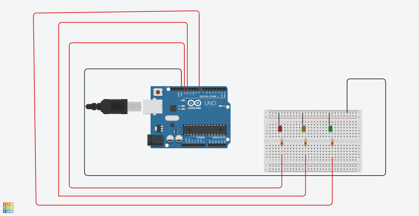 LED Traffic Light System